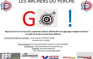 REPRISE DES ENTRAÎNEMENTS À PARTIR DU LUNDI 2 SEPTEMBRE À 18H30