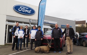 Partenariat FORD Nogent-le-Rotrou et les Archers du Perche avec l’achat d’une cible 3D IBEX Couché pour le club