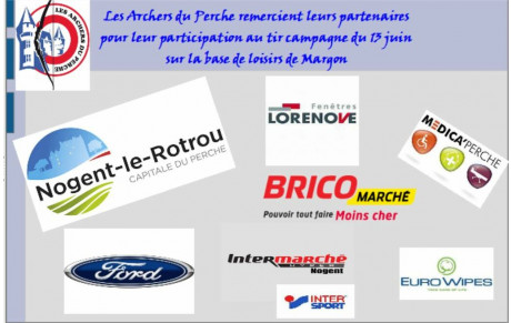 remerciements à nos sponsors et partenaires pour le tir campagne du 13 juin 