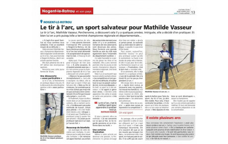 Mathilde,  Archère à l'honneur dans la presse locale